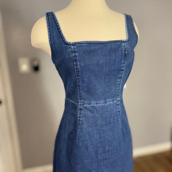 Gap Denim Bodycon Midi Dress, S Tall 779510 - Picture 3 of 8